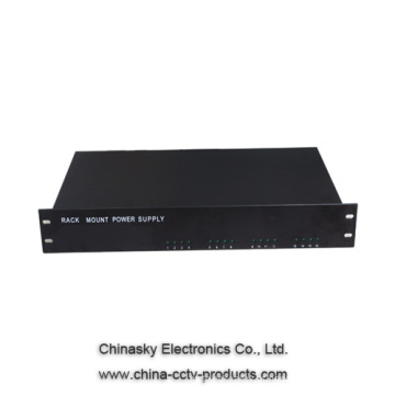 12VDC 13A 16 Rack Mount CCTV fonte de alimentação